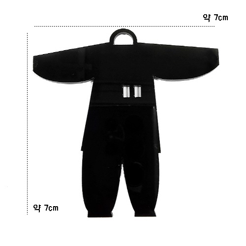레진아트 자개공예 검정아크릴 남자한복 키링재료